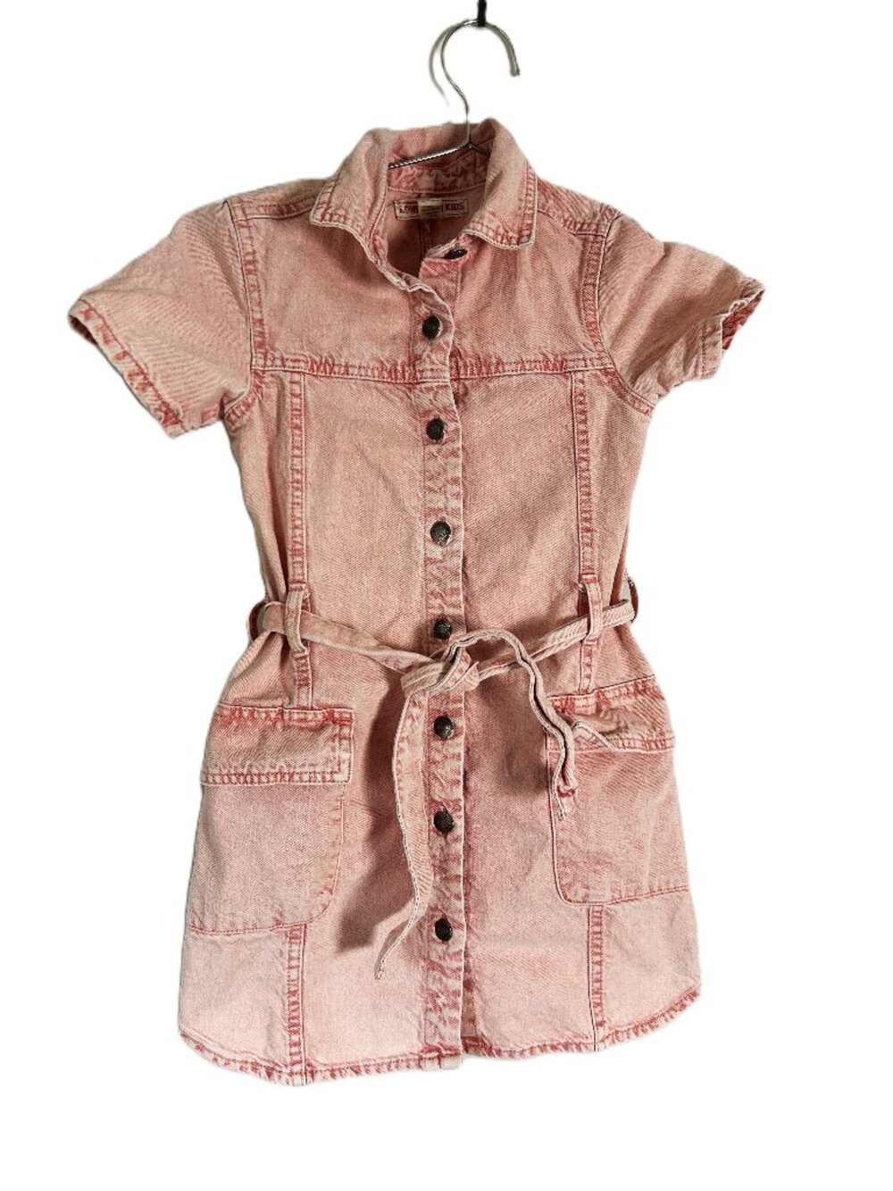 Lone Star Kids Pink Denim Dress 7 (spot) Western